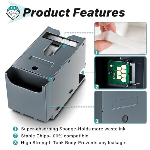 Boîte de maintenance d'encre T6716 pour optimiser l'impression intensive Epson WorkForce - 4