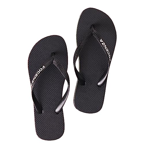 Chanclas unisex Focenza color negro cómodas para playa y piscina