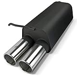 haltbare Lackierung JOM Car Parts & Car Hifi GmbH 89063 Sport-Endschalldämpfer Sportauspuff mit 2X 90mm Endrohren gerade