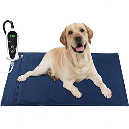 AILEEPET Pet Heating Pad Dog Heating Pad Dog Cat Warming Pad Electric Heated Pad for Dogs and Cats Heating Pad Dogs Heated Mat for Dogs Indoor Warming Mat with Auto Power Off (32×20Inch)…