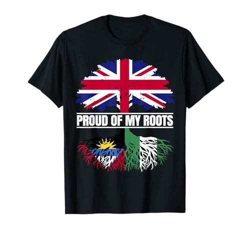 Image of Antigua Nigeria Mix Heritage Proud Roots Antiguan Nigerian T-Shirt