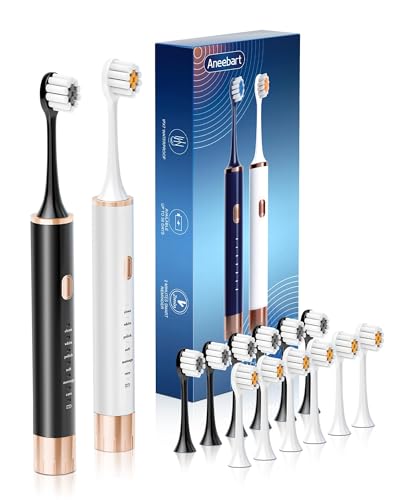 Aneebart Sonic 2 Pack Electric Toothbrush and Kids, Travel