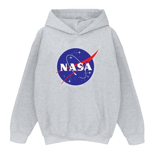 Nasa Boys Classic Insignia Logo Hoodie 9-11 Years Sport Grey