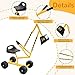Sand Digger Excavator Toys for Kids Outdoor Sandbox Digger Crane with 360 Degree Rotatable Seat Excavator Ride On Toy Beach Toys Great for Sand Dirt and Snow Steel Outdoor Play Toys, Yellow