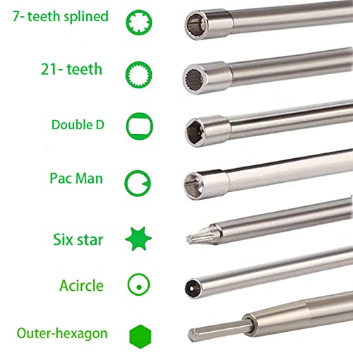 14 Carburetor Adjustment Tool Kit With Double D Single D 530035560 Splined Carburetor Jet Cleaner Brush for 2Cycle Trimmer Chainsaw Lawn mower Small Engine Compatible Craftsman Poulan Troy bilt