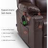 MCombo Big & Wide Power Lift Recliner – With Massage And Heat, Faux Leather, Beige