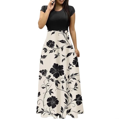 Robe longue été femme fluide chic et rétro pour la plage et cocktail