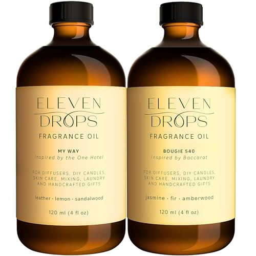 My Way + Bougie 540 Fragrance Oil Bundle – 4 oz Scented Oils for Diffusers, Candles, Soap, Laundry, Room Sprays & More – USA Made, Long Lasting, IFRA Compliant, Vegan & Pet Safe