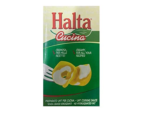 Halta Cucina Preparato Alimentare UHT per Cucina Preparación cremosa UHT para la cocina, ideal para pasta, salsas, pizza, crema de cocina, 1000 ml