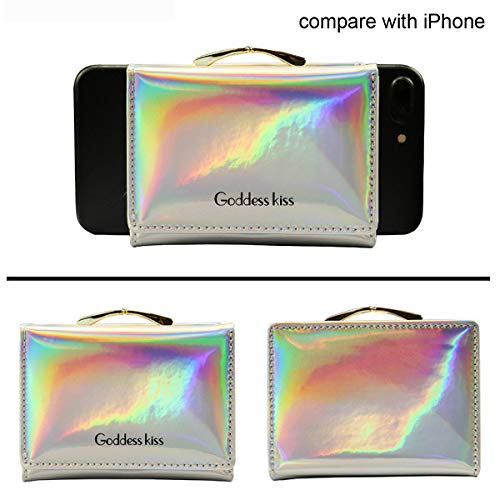 Eilova Orityle Fashion Women Trifold Wallet Shiny Holographic Ladies Girls Purese Clutch Coin Pocket Card Holder Organizer #TOP3