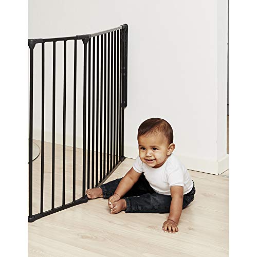 BabyDan Flex Hearth Gate Extra Large 35.4-109.5\", Black - Thumbnail 4