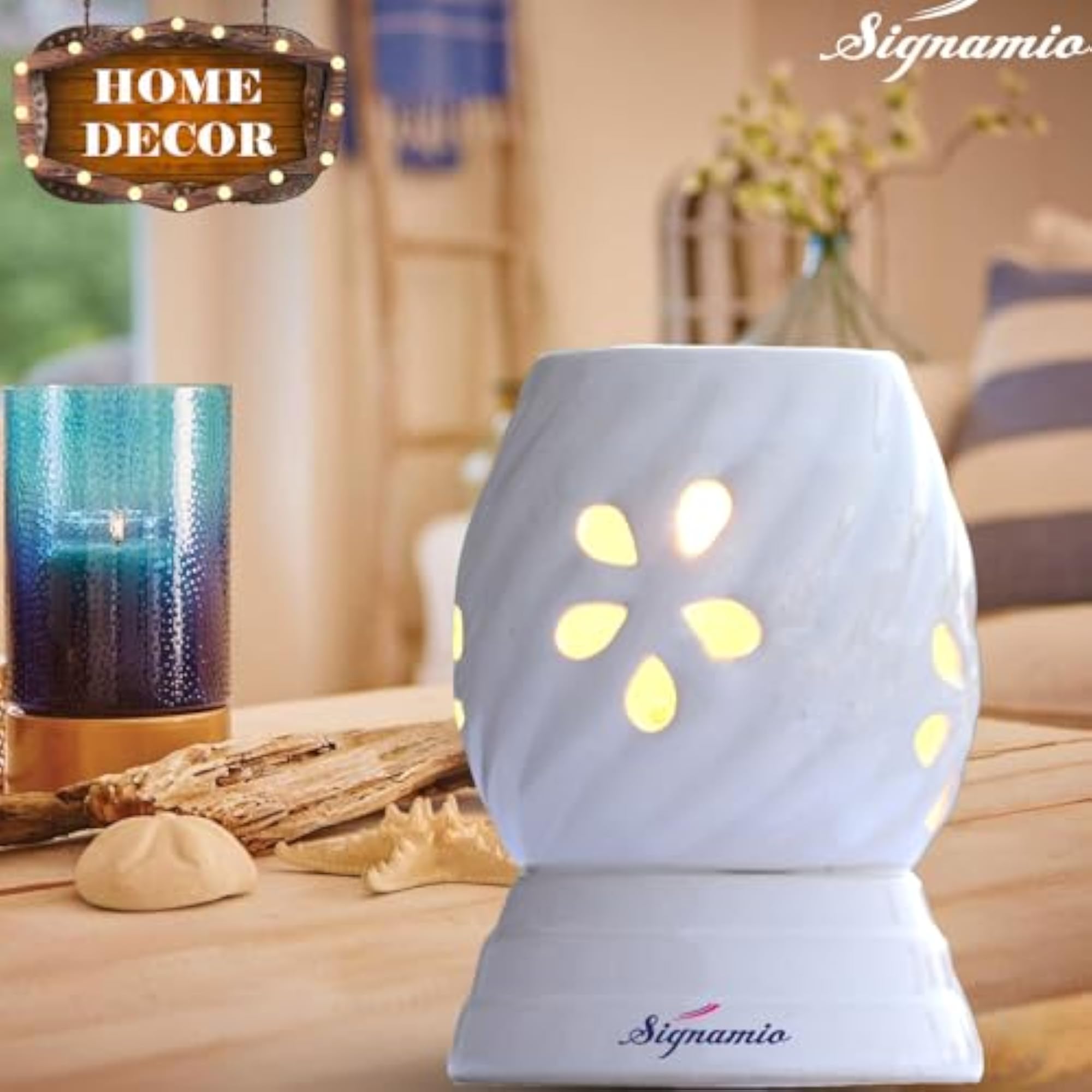 Aroma Burner Diffuser with 3 Oils, Rose, Lemon, Sandal