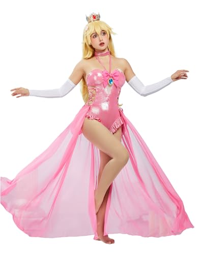 haikyuu Women Princess Cosplay Swimsuit with Sarong Anime One Piece Bathing Suit Lace Up Halter Style Swimwear