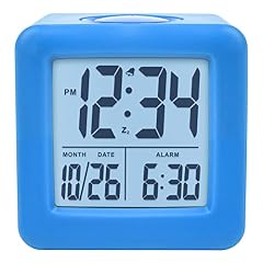 Equity 73005 Blue Soft Cube LCD Alarm Clock with Smart Light product
