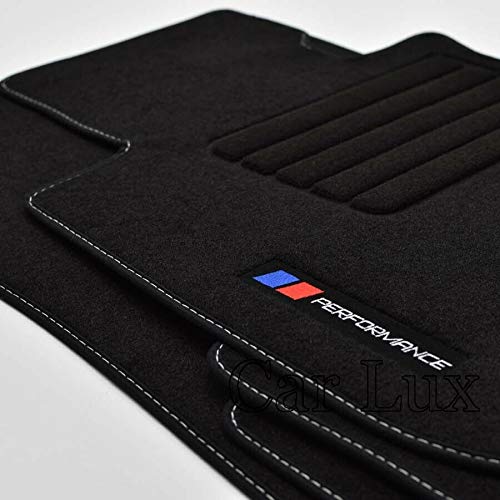 Car Lux AR05614 - Alfombras Coche Alfombrillas a Medida para Serie 4 Coupe F32 Performance PB en Velour Desde 2013-