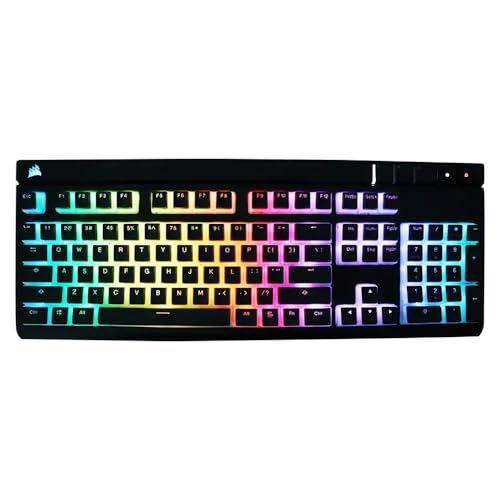 K70 Lux Strafe K65 RGB K63�Ȃǂ̃��J�j�J���L�[�{�[�h���g�p�����v�����L�[�L���b�v�Z�b�gMX�X�C�b�`(137 keycaps black)