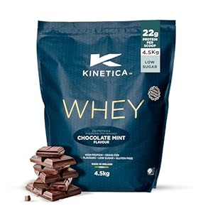 Kinetica Sports Whey Protein Powder – Chocolate Flavour | 22g Protein/Serve, 150 Servings/4.5Kg Pack | Gluten Free Supplement | Optimum for Muscle Gain & Recovery |Mixes Well with Water, Milk & Shakes
