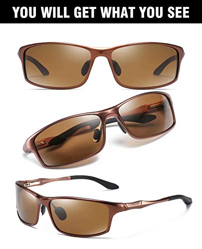 Image of DUCO Polarized Sunglasses for Men 100% UV400 Protection Metal Frame Driving Men's Sun Glasses