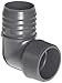 Spears 1413 Series PVC Tube Fitting, 90 Degree Elbow, Schedule 40, Gray, 1-1/4" Barbed x NPT Male