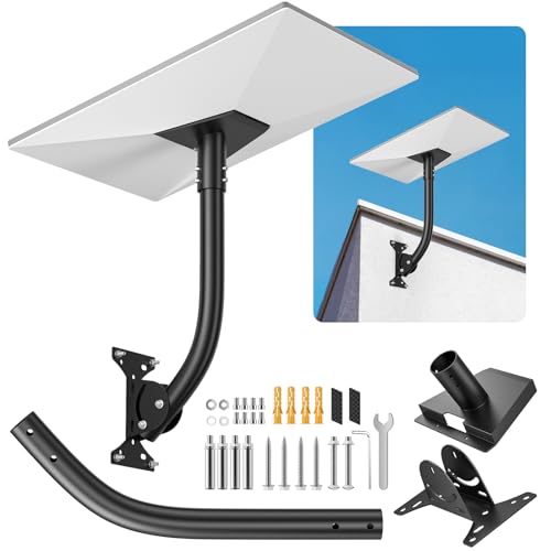 WildFun Starlink Gen 3 Halterung,360° Verstellbarer Starlink Montagesatz Kompatibel mit V3 Starlink Standard Dish,Hochleistungs-Set zur Verstellbaren Mastmontage für Starlink Internet Kit Satellite