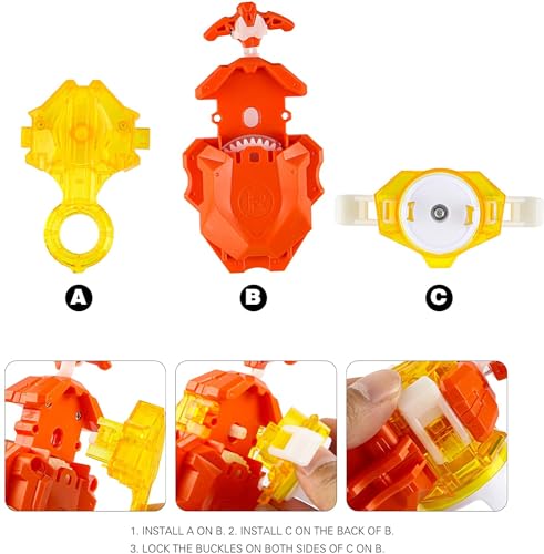 Image of DB Launcher LR Suitable for Left and Right Spins Layer System Blades with Resilient String (Orange)