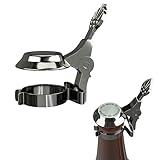 German Style Beer Stein Clip-On Lid for Bottles – Chrome Finish Metal Bottle Cap Cover – Keeps Bugs & Debris Out – Novelty Party Accessory & Gift for Beer Lovers – Fits Most Standard Bottles