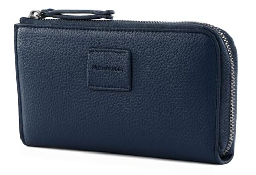 Porte-monnaie FREDsBRUDER Lanbe Zip Around en cuir couleur Arctic Night