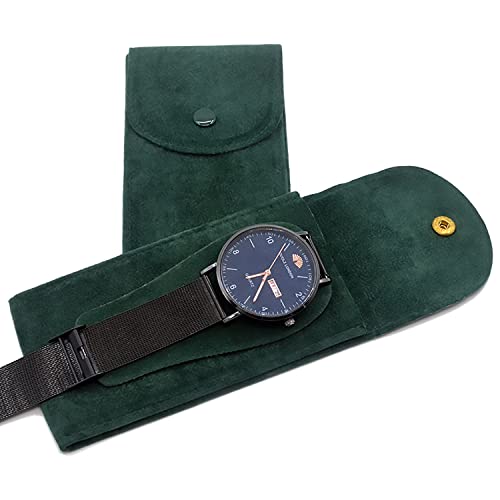 Watch Pouch, Watch Roll, Watch Travel Case For Men And Women Portable Velvet Watch Pouch Watch Storage Bag ​And Organizer Protective Watch Box Pouch With ,For Watches And Jewelry （2 Pieces） #TOP1