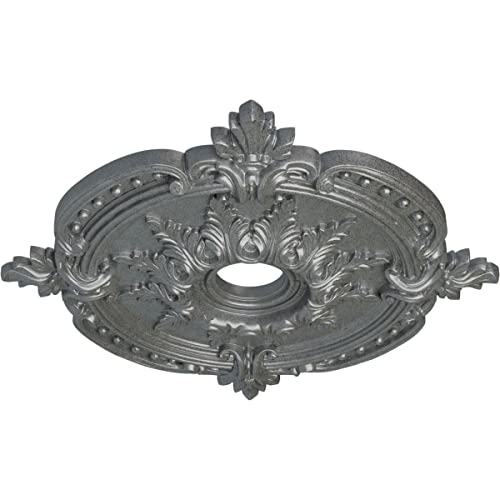 Image of Ekena Millwork CM28BEPLS Benson Classic Ceiling Medallion, Platinum