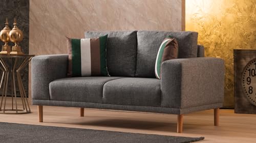 Ruum Store Sofa, Polyester, Gray, One Size, Easy Assembly, 162D x 82W x 87H