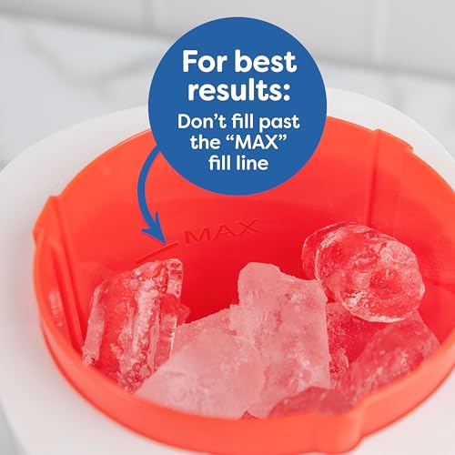 Image of Nostalgia Shave Ice and Snow Cone Machine, Multi-Use Ice Shaver for Frozen Treats, Slushies, Snow Cones, and More - Reusable Cup and Ice Mold, Stainless Steel Blades - Red