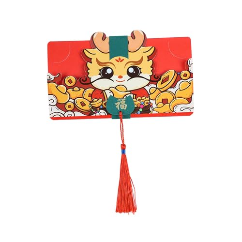 SM SunniMix Traditional Hong Bao Folding Envelopes for New Year Celebrations, 8 Card Slot