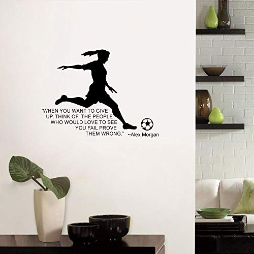 Alex Morgan Wall Decals For Kids Bedrooms Unique Us National Girls Soccer Stickers For Bedroom Sports Designs Vinyl Art Decor For Childrens Walls Cute Girl Alex Morgan Quote Quotes Size (10X10 Inch) #TOP3