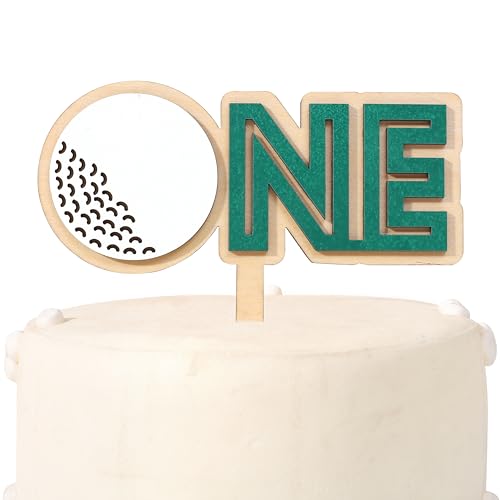 Image of Golf 1st Birthday Tassel Banner - Golf Boy 1st Birthday High Chair Banner,Hole in One Highchair Decoration, First Year Sports Smash Cake Wall Banner,Cake Smash Backdrop Banner, First Birthday (Cake Topper)