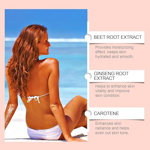 Bräunungstropfen zum Trinken, Sunless Tanning Drops, Bronzing Bräunungsöl Selbstbräuner Tropfen, Tanning Drops zur Natürlichen Steigerung des Melanins, Verbessern