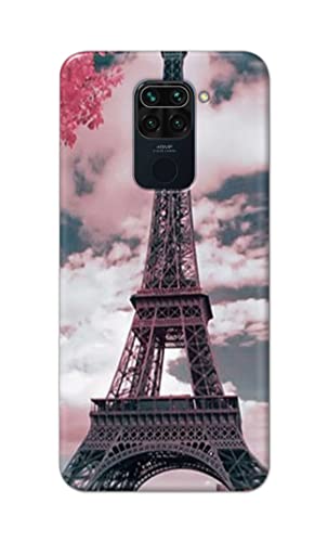 Image of Lovers Famous Place Eiffel Tower in Paris Hard Back Case Cover for Redmi Note 9 (6.53 inch) / Redmi 10X (4G) (6.53 inch) Back Cover -(J5) VNS2227