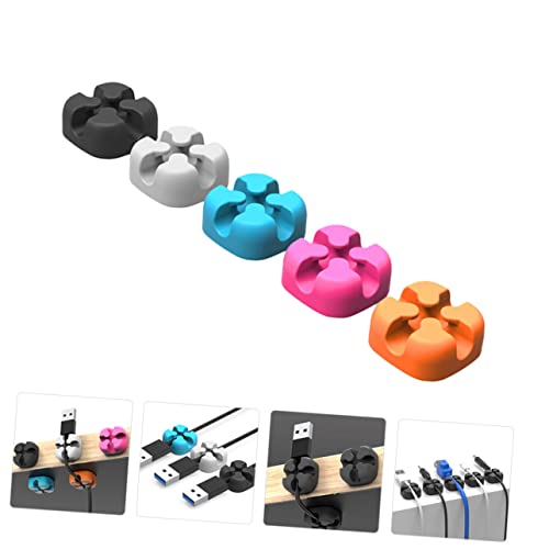 OSALADI 10pcs Organizador de Cables Clips para Ocultar y Gestionar Cables de Escritorio miniatura 7