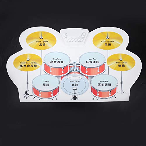 Conjunto de bateria prática de acumulação, conjunto de bateria portátil, instrumento musical eletrôn