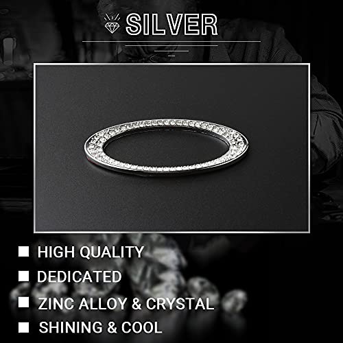 Carfib For Ford Bling Accessories Steering Wheel Emblem Interior Stickers Car Logo Caps Decals Explorer Fusion Escape Focus F-150 Edge Expedition Crystal Diy Decoration For Men Women #TOP4