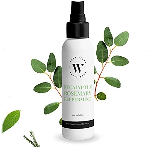 Wallford Natural Room Spray Air Freshener - Peppermint Room Spray With Eucalyptus and Rosemary - Odor Eliminator for Home - 4Oz