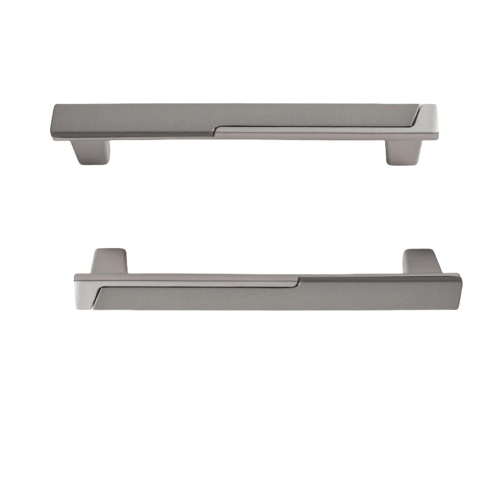 LCANALLYMS Kitchen Cabinet Handles, 2 Pack Cabinet Handles Modern Zinc Alloy Dresser Knobs Drawer Pulls for Cupboard Closet Bathroom Kitchen Hardware(Grey,128 mm)