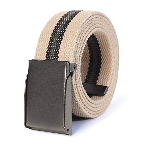 Image of Mile High Life Canvas Web Belt | Cut to Fit Up to 52 inch | Flip-Top Matte Silver Nickel Buckle 12 Colors