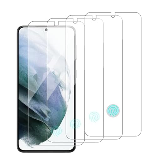 iCsapr 4 Pack Glass Screen Protector Compatible for Samsung Galaxy S21 Plus 5G / S21+ / SM-g996u [9H Hardness]-HD Screen Tempered Glass, Scratch Resistant,Easy Install [Case Friendly]