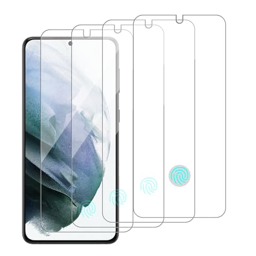 iCsapr 4 Pack Glass Screen Protector Compatible for Samsung Galaxy S21 Plus 5G / S21+ / SM-g996u [9H Hardness]-HD Screen Tempered Glass Scratch Resistant Easy Install [Case Friendly]