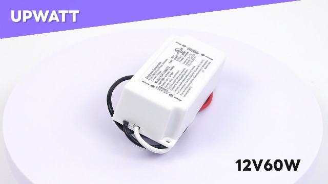 Image of LED Driver 60W Triac Dimmable Power Supply Transformer | AC100-130V to DC12V, Compatible with Most Dimmers, UL Certified, Class 2, Class P Certified