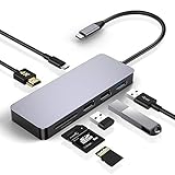 USB C Hub, Kameta Typ C auf 4K HDMI, USB 3.0, Typ C zum Aufladen, SD/TF-Kartenleser für MacBook Pro...