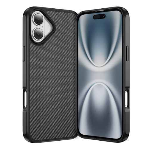 Housse iPhone 16 texture fibre de carbone chic et ultra fine