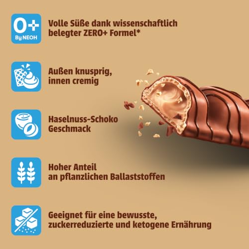 Neoh Crispy Cream, Milch-Haselnusscreme, ohne Zuckerzusatz, 20er-Packung
