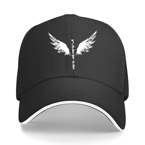 Casquette de baseball blanche imprimé ailes pour homme lavable en machine