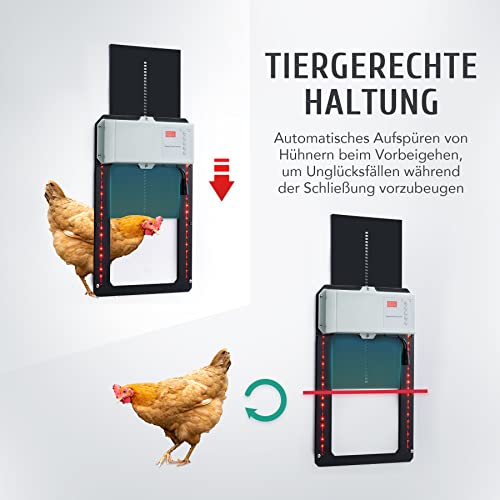 CO-Z Automatische Hühnerklappe 30W Hühnertür Türöffner Hühnerstall mit Lichtsensor Zeitschaltuhr Fernbedienung… – Bild 8